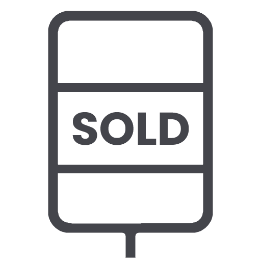 Sold sign icon